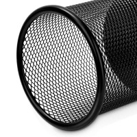 得力9172笔筒圆形 85×100 (黑色)单位:个