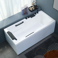 浴缸亚克力白色 1.6m 带水龙头和扶手