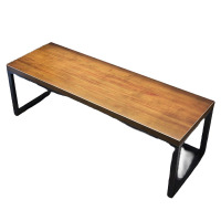 实木电脑桌台式现代卧室办公书桌学生学习写字桌长条桌140*70*75CM 板厚5CM