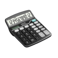 得力(deli)837双电源桌面办公计算器12位大屏幕会计用太阳能学生用财务小号便携桌面计算机 [经典款]非语音+双电源