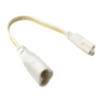 LED灯管T5日光一体化公母插连接线(三孔) T5一体化转角接头30cm