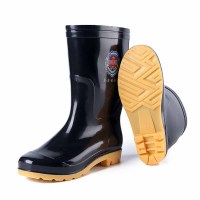 雨鞋男士款时尚雨靴户外防水不自营易滑耐磨HL8075高筒黑色43码
