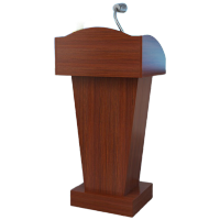 讲台司仪台讲桌简约现代主持台发言台迎宾台导购台接待台柚木色