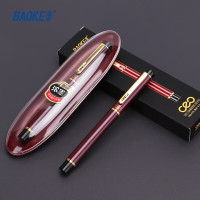 宝克(baoke) 0.7mm签名笔 商务办公中性笔 黑色签字笔 金属杆水笔 单支装 PM178