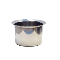 不锈钢直型油缸油鼓大调料盅汤和面盆加深酒店厨房装菜盆可配漏勺 内径22cm