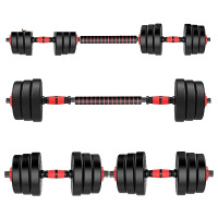 哑铃组合套装哑铃杆*2、哑铃片[(1.5+2)*4]、螺母*4、连接器*1、壶铃握把*1、壶铃底座*1