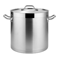 不锈钢圆桶带盖大容量卤水锅油桶家用炖锅电磁炉适商用40*40cm