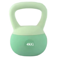 塑型提臀力量训练瘦肚子哑铃健身壶铃软壶铃4kg-绿色
