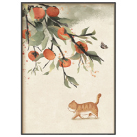 挂画800*800 金丝柚边框 喷绘画 红色系