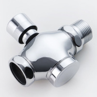 厕所阀门冲水阀 [1寸口]黄铜 全铜体-中体-一寸进水一寸出水