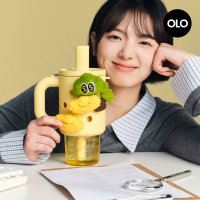 HOLOHOLO 洞洞吸管杯 大容量塑料办公室高颜值夏季巨无霸水杯 DD-01 白色 无配饰