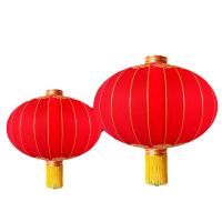 植绒灯笼大红 户外防水防晒印字婚庆喜庆发光装饰