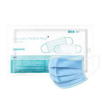 口罩A087外科口罩级一次性正规医护用三层防护 蓝色 1只