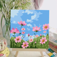 花卉数字油画diy 风景花卉(20*20CM)