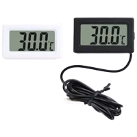 高精度电子数显测水温计探头数显温度计-1米-黑色