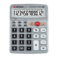 齐心(Comix) 语音计算器 12位大屏幕桌面计算机 学生办公文具用品 C-1260