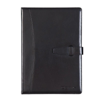 齐心 B5/18K 114张皮面本子文具笔记本子/日记本/记事本/会议记录本办公 C5807黑