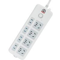 子弹头新国标安全插座/插排/插线板/排插/接线板/拖线板延长线 8位总控全长1.8米 TS-023c