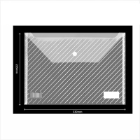 广毅按扣袋文件袋透明塑料可定制加厚收纳袋资料 可定制 18C 斜纹按扣袋 20个 [白色]