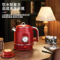 迈卡罗(Macaiiroos) 1.3L电热水壶家用 复古电水壶带温度计烧水壶304不锈钢开水壶 MC-3076