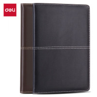 得力 deli 2023新款高端皮面笔记本电脑包商务真皮背包双肩包大容量轻薄便携