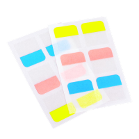 得力48枚3色索引标签贴指示贴 归类便利贴记事贴 28*25mm 25903