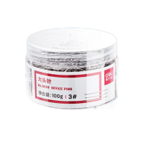 得力(deli)3#镀镍大头针 服装裁剪定位针 办公固定针 100克/筒 0039