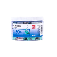 得力(deli)25mm彩色长尾夹票夹/燕尾夹票据夹子48只/筒8554S (筒)