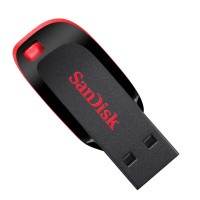 闪迪(SanDisk)32GB USB2.0 U盘 CZ50酷刃 黑红色 小巧便携 时尚设计 安全加密软件