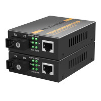 诺可信 百兆单模单纤光纤收发器监控网络延长器百兆单模单纤光电转换器SC接口百兆单模单纤25KM /1对