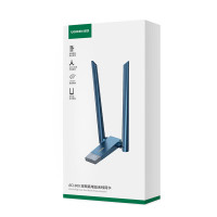 绿联(UGREEN) USB无线网卡免驱动双天线台式电脑WIFI接收器