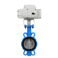 斯奈斯 电动对夹蝶阀 D971X-16 橡胶四氟软密封水阀 DN200[304板]