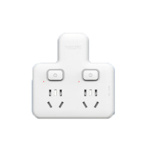 飞利浦(PHILIPS)品字形转换插头/插座转换器/一转二分控/多功能插座扩展/无线插板/插线板/插排扩展器