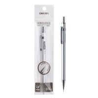 得力0.5mm/2B金属自动铅笔活动铅 低重心不易断芯学生文具考试绘图 办公标记签字 单支笔