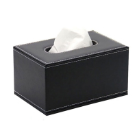 侑家良品 [升级植绒]纸巾盒客厅抽纸盒家用餐桌餐巾纸盒皮革纸抽 羊皮纹