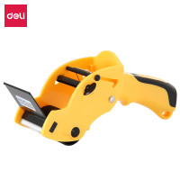 得力(deli)手持封箱器 打包器胶带底座 适用胶带宽度60mm内胶带切割机 办公用品 颜色随机803