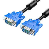 山泽VGA线 高清双磁环蓝头vga连接线 3+6铜芯电脑主机接投影仪显示器视频线数据信号线 1.5米 VM-1015