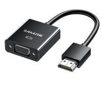 山泽(SAMZHE)HDMI转VGA转换器 高清视频转接头 电脑台式机笔记本PS5连电视显示器投影仪连接线HHV07