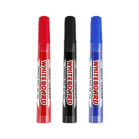 宝克 可加墨白板笔 商务会议教学写字可擦笔 学生绘画涂鸦彩笔 办公用品 2.5mm蓝 MP399A 12支/盒装