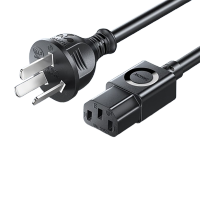 山泽 国标电源线1.5米 电脑台式主机显示器三孔芯品字尾通用 打印机箱电饭煲炒锅电子秤 直插头ZTDY15