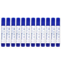 宝克 大容量白板笔 可擦易擦商务会议儿童教学 可加墨白板笔 涂鸦画画笔 文具 1支 蓝色 MP310 10支