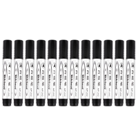 宝克 大容量白板笔 可擦易擦商务会议儿童教学 可加墨白板笔 涂鸦画画笔 文具 1支 黑色 MP310 10支