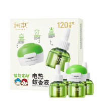 润本(RUNBEN)电蚊香液驱蚊液120晚45ml×4瓶+1器防蚊定时无香型-基孔肯雅热