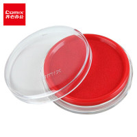 齐心B3716 圆形快干印台 红色印泥 (含边框直径82mm)