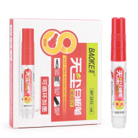 宝克 MP3915直液式红色白板笔可擦 成膜笔可加墨 会议教学用 6支/盒