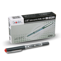 白雪(snowhite)PVR-155直液式走珠笔红笔子弹型学生办公签字笔教师批改巨能写0.5mm红色12支/盒