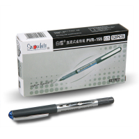 白雪(snowhite)PVR-155品质直液式走珠笔子弹型学生用中性笔考试专用笔巨能写0.5mm蓝色12支/盒