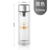 富光(FGA) 铭宜抗菌玻璃杯 330ml耐高温办公家用泡茶杯 G2217-SH-330