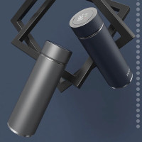 富光(FGA) 智泡茶商务杯保温杯 500ml智能数显温度水杯 FGZ2334 银色