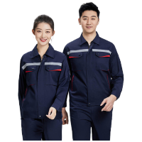 藏蓝色翻领套装